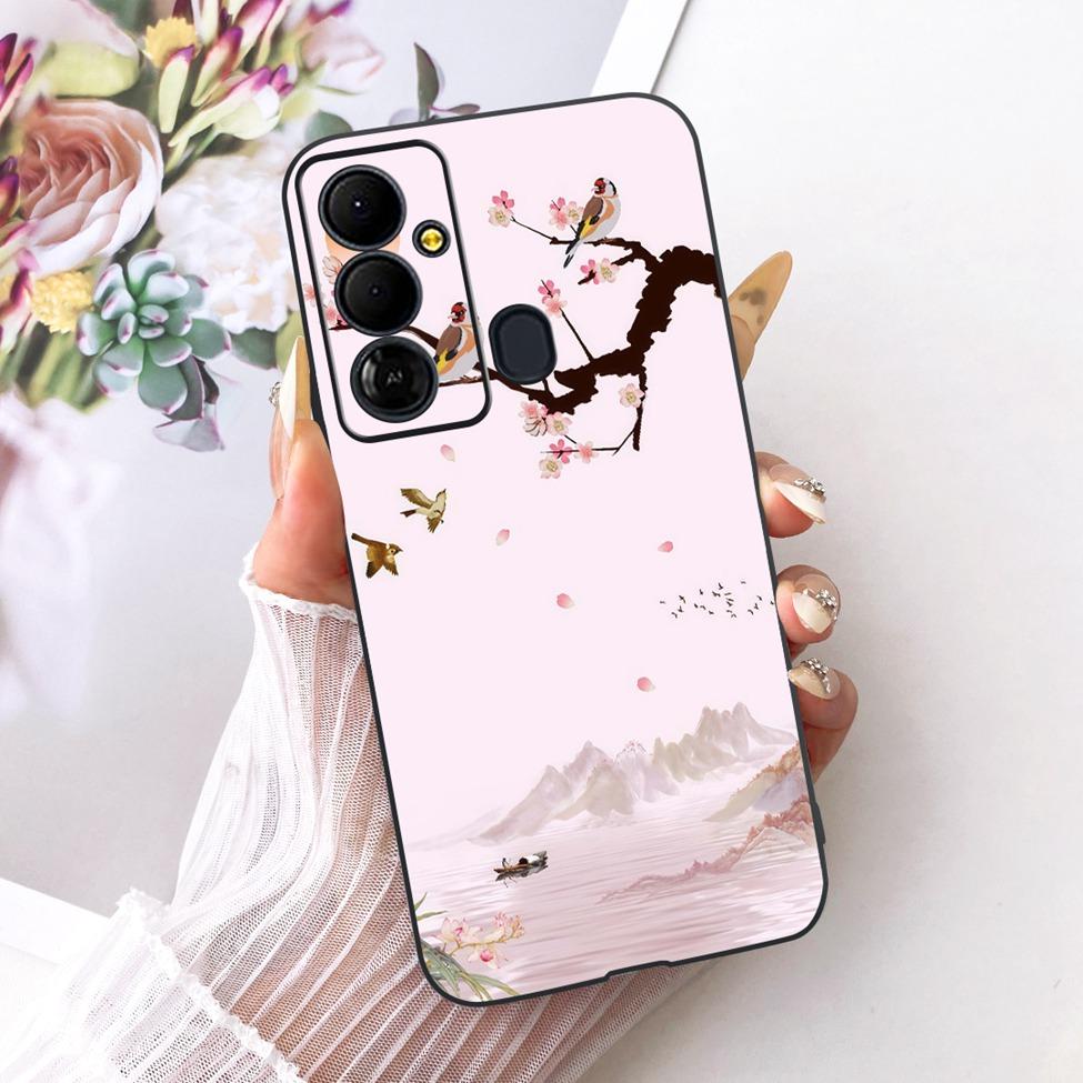 Чехол для телефона Tecno Pop 6 Go Чехол BE6j Силиконовый Милый Кот Модный Забавный Расписной Корпус Для Tecno Pop 6 Go