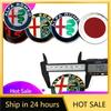 Car Stickers For Alfa Romeo 2pcs 74mm 3D Metal Alfa Romeo Sticker Car Styling Accessories For Auto Hood Front Grille Rear Trunk