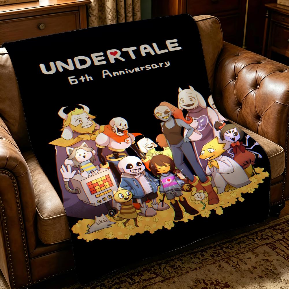 Игра U-Undertale-e Плед из толстого мягкого фланели, Многоцелевое использование В помещении на улице Ежедневный сон