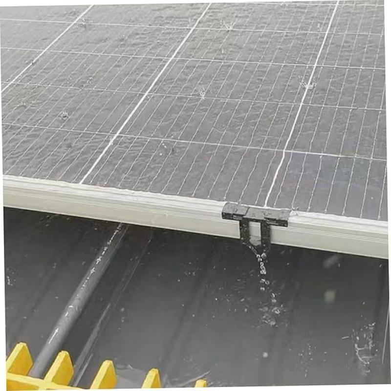10/30Pcs Solar Panel Drainage Clips Roof Solar Panel Frame Cleaning Photovoltaic Panel Water Guide & Mud Clamp