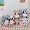 Мультяшный плюшевый енот брелок подвеска милый кавайный длиннохвостый плюшевый кукла брелок рюкзак украшения аксессуары подарки
