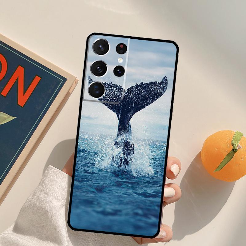 Красивая картина Синего кита Чехол для телефона для Samsung Galaxy S22 S23 S21 Ultra S20 FE S8 S9 S10 Plus Note 10 20 Ultra Чехол