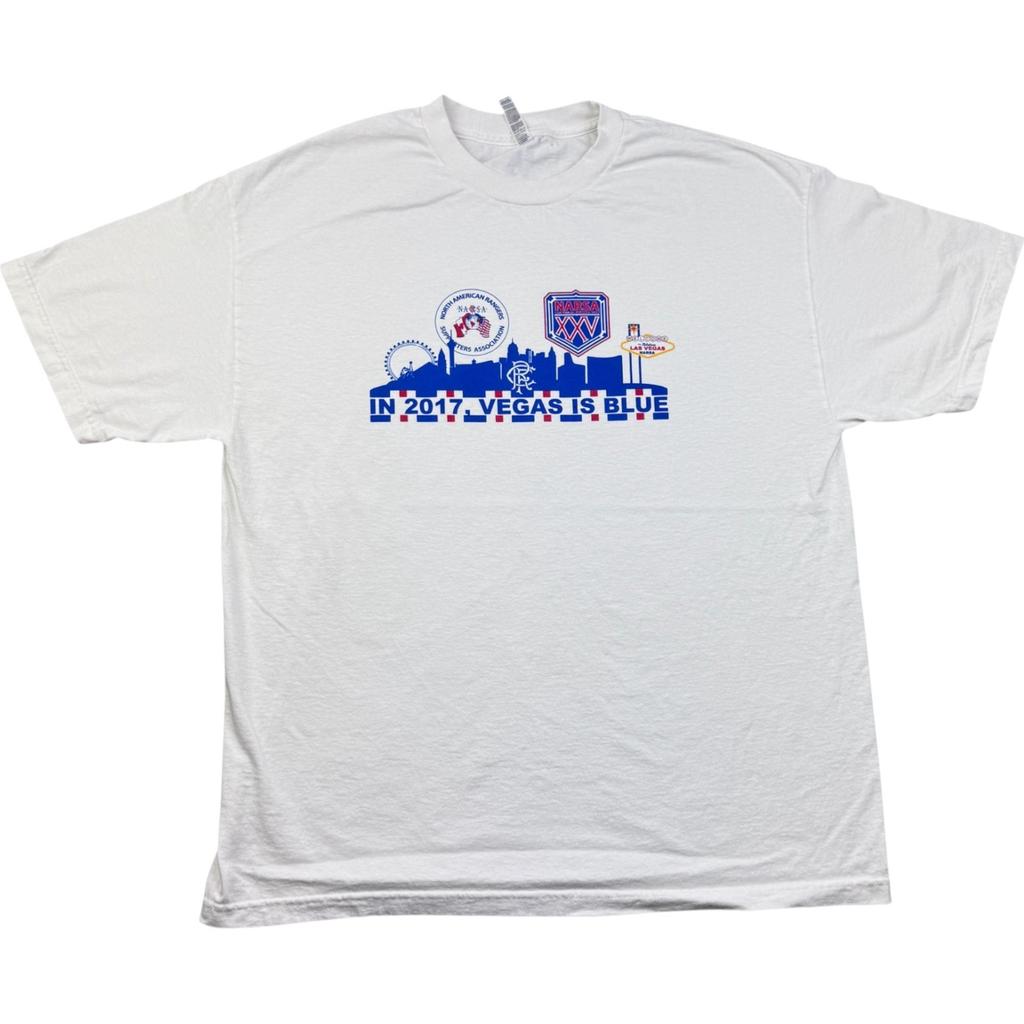 AAA T Shirt XL Men's White Cotton Glasgow Rangers Football Club 2017 Vegas Unisex T-Shirt