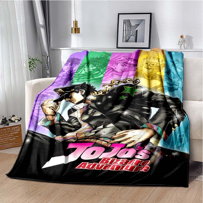 3D Мультяшное Аниме J-JoJo's Bizarre Adventure Печатное Одеяло Домашнее Покрытие для Дивана Кровати Гостиная Спальня Декор Теплое Мягкое Одеяло