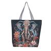 Handbag Canvas Embroidery Ethnic Pattern with Animal Motif Shopping Shoulder Bag for Girls Teens Women