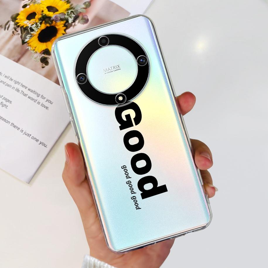 Чехол для Honor X9b 5G 2023 Модный Цветочный Прозрачный Силиконовый Мягкий Задний Чехол Для Honor X9a RMO-NX1 Funda HonorX9 X 9 X 9B X 9A Coque