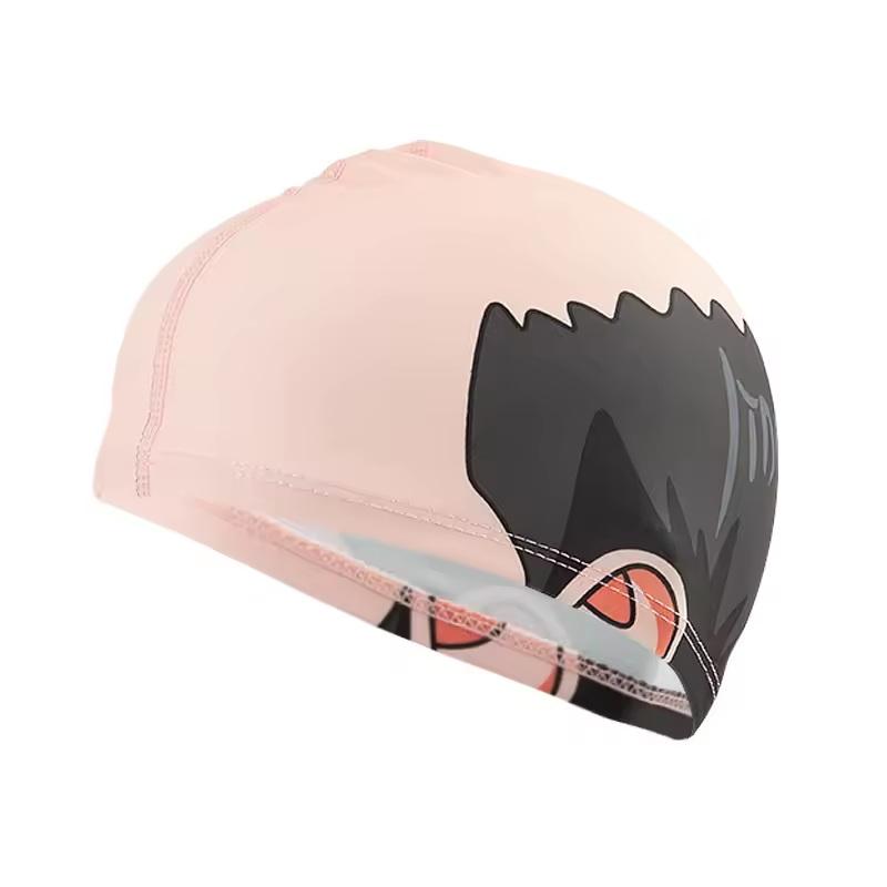 Funny Bald Head Swim Cap - Mediterranean Print Polyesterswimming Hat For Cosplay & Pools