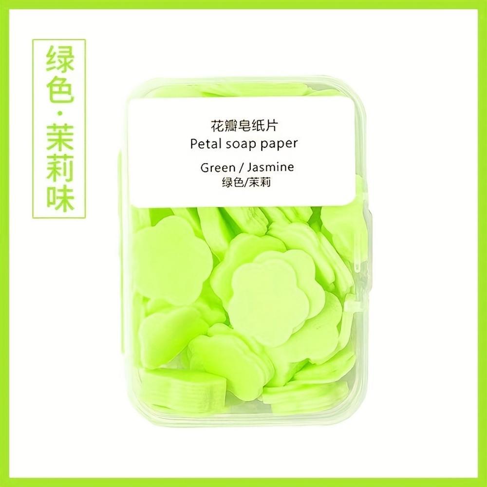 Портативные мыльные листы для мытья рук для путешествий, для детей, студентов, биоразлагаемые мини-мыльные листы с цветочным ароматом в коробке