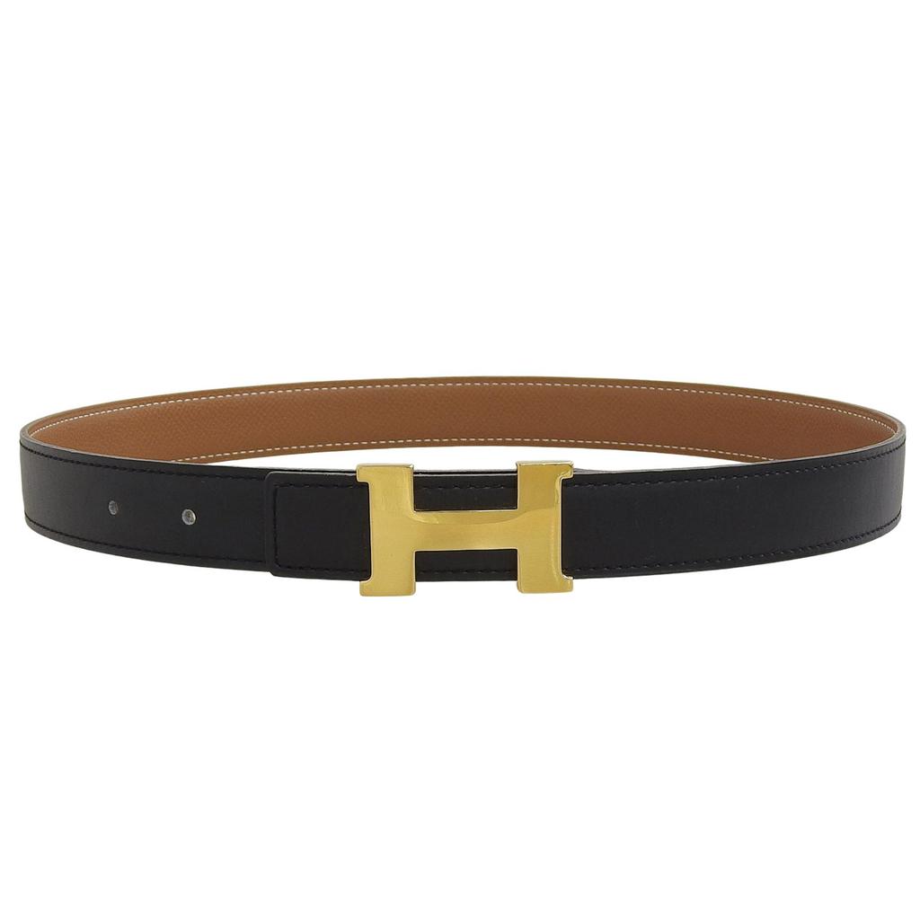 Great HERMES belt Margiela period Mini Constance H Black brown leather Women Used