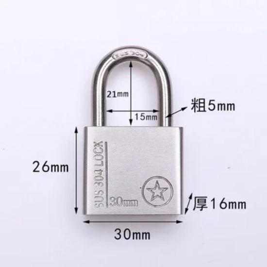 Замок из нержавеющей стали 304, 30 мм, для шкафа, наружный, мебельный замок, водонепроницаемый, устойчивый к ржавчине, маленький дверной замок