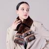 Шарф из натуральной шерсти кролика Рекс, корейская версия, простой длинный плюшевый плетеный плюшевый шарф, теплый и утолщенный, универсальный, для женщин