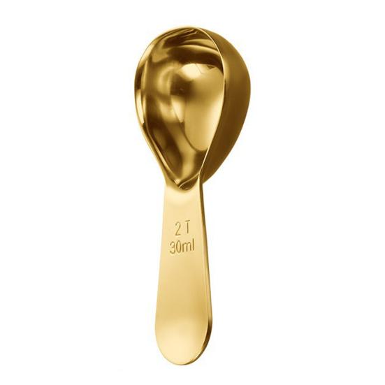 Кофейная ложка из нержавеющей стали, мерная ложка 15/30 мл, столовая ложка для молотого кофе, сахара, специй, короткая ручка, кухонный измерительный инструмент