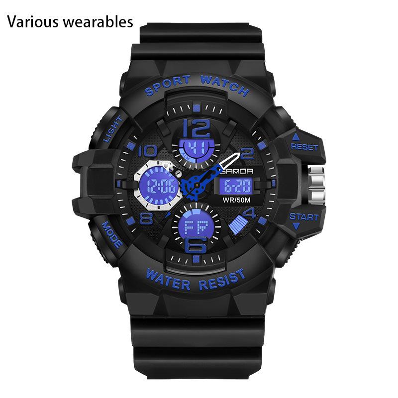 Молодежные спортивные трендовые корейские электронные часы мужские креативные индивидуальные часы
