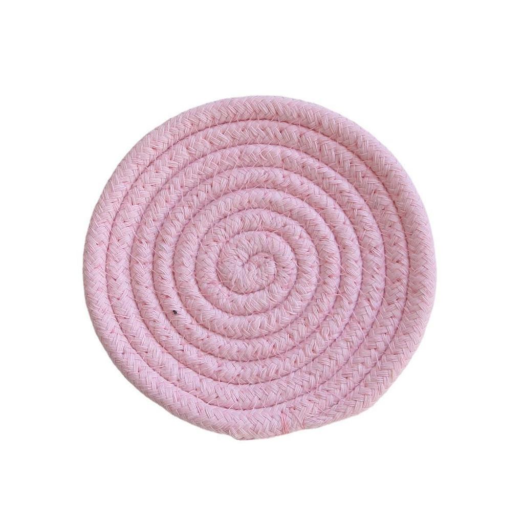 Хендмейд Подставки из термостойкого хлопкового шнура в скандинавском стиле – Толстые плетеные подкладки