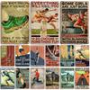Artisian Running Metal Plate Run Tin Poster Sport Decorative Plaque Wall Decor Garage Bar Pub Club Hotel Cafe Kitchen Home