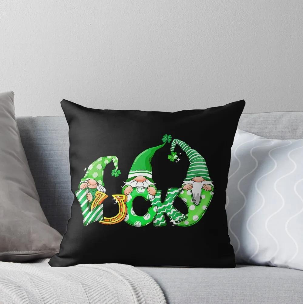 Green Dwarf Clover St. Patrick's Day Pattern Decorative Pillowcase Cushion Cover Print Decoration Living Room Office Home