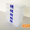 5 Packs, Transparent Lock Empty Box, Rectangular Plastic Storage Box, Tool PP Packaging Part Box,