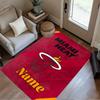 Miami Heat Poster Customized Name Floor Mat Perfect for Foyer Bedrooms Dormitory Hallway Antislip Carpet Anime Office Decor Perfect Gift for Women/Men