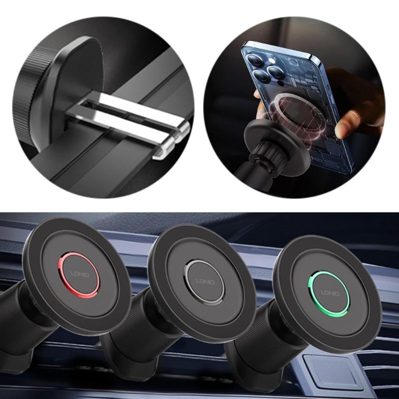 Magnetic Car Phone Holder Stand Air Vent Magnet SUV Mount Navigation Mobile Phone Support Bracket for Phone 15 14 13 12