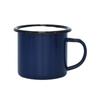 Enamel Mug Cup Retro Coffee Mugs Pure Color Portable Camping Outdoor Drinking Tea Cup With Handle Metal Tin Kitchen Drinkware