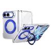 For Iphone Duo 5G Case Clear Magnetic Ring Holder Case for IphoneDuo for Magsafe with Screen Glass Hinge Protection Cover