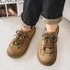 Мужские ботинки в стиле ретро, обувь, модная повседневная обувь для вождения, черные, хаки, обувь с широким носком, большие размеры