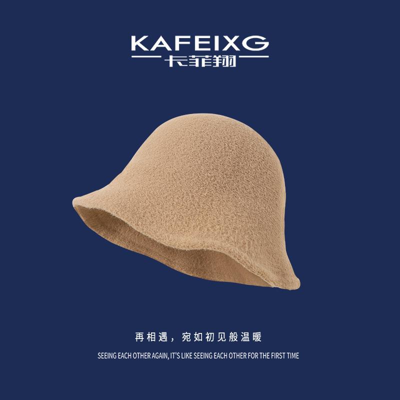 Маленькое лицо, черная рыбацкая шляпа, детская осенне-зимняя универсальная защитная повязка для лица, панама с короткими полями, теплая шерстяная шапка-ушанка