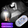 Car Reading Light LED Atmosphere Enclosure Upgraded Touch Sensing USB Charging Car Roof Emergency Light