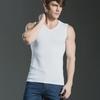 40 Count Combed Cotton Men's Vest: Pure Cotton Innerwear, All-Cotton Sports Underwear, Wide Shoulder Tank, Spring/Summer Base Layer.