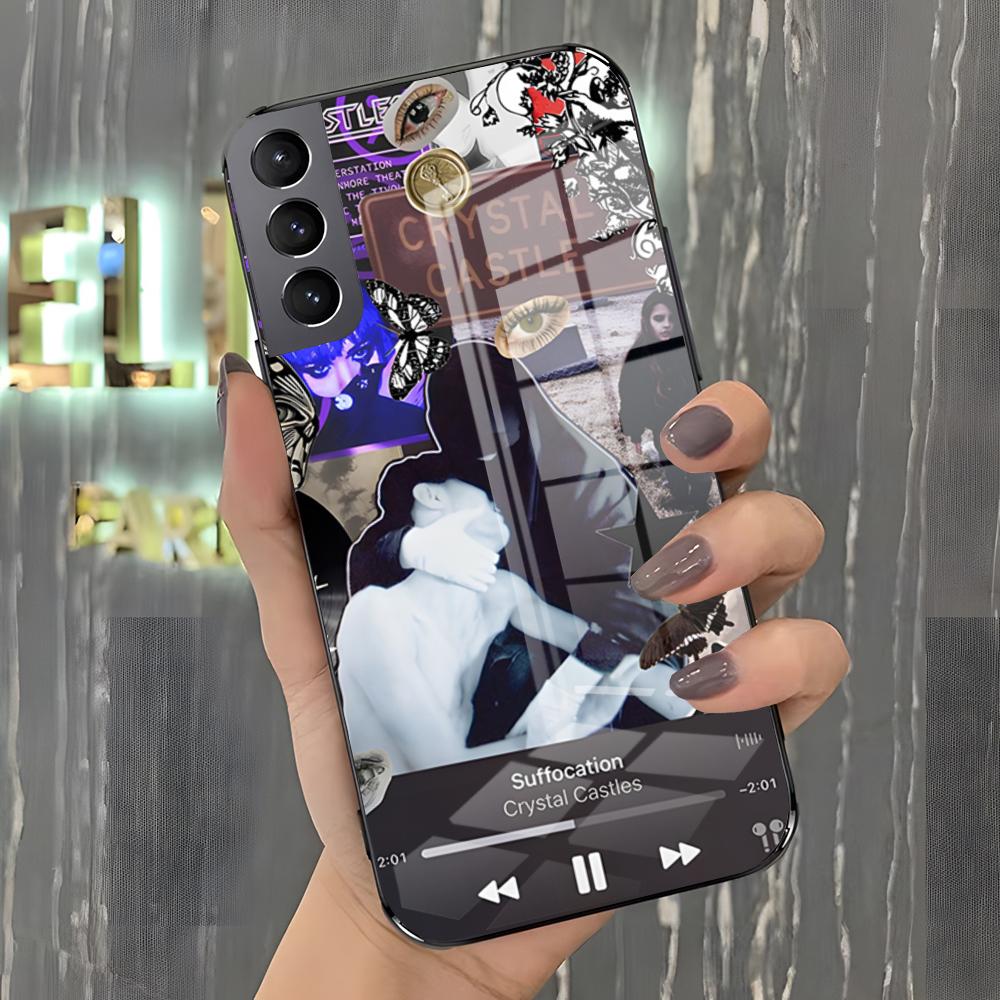 C-Crystal Castles Band Phone Case For Samsung S26 S25 Plus S20 S20 Plus S22 Ultra S23 FE S21 Plus S21 Ultra Glass Cover