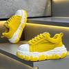 Autumn men's shoes trend versatile black and white color thick soled board shoes casual sports soft soled trendy walking shoes