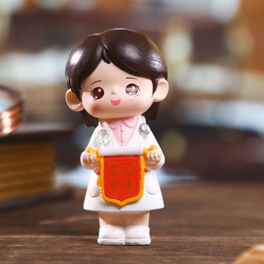 DlY Doctor Nurse Figurine Resin Doctor Nurse Model Statue Cute Doctor Garage Kit  Crafts