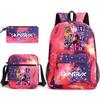 3Pcs/set Anime Cartoon K-Pop Demon Hunters Printed Backpack with Shoulder Bag Pencil Case for Teenager Student Boy Girl Large Capacity School Bag