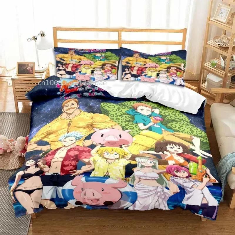 New Anime The Seven Deadly Sins All Season Twin Bedding Set 2/3 Piece Comforter Set Bed Duvet Cover Double King Comforter Cover