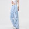 Sport Pants for Women In Summer Thin New High Waist Wide-leg Slimming Lace-up Drawstring Bow-knot Work Pants