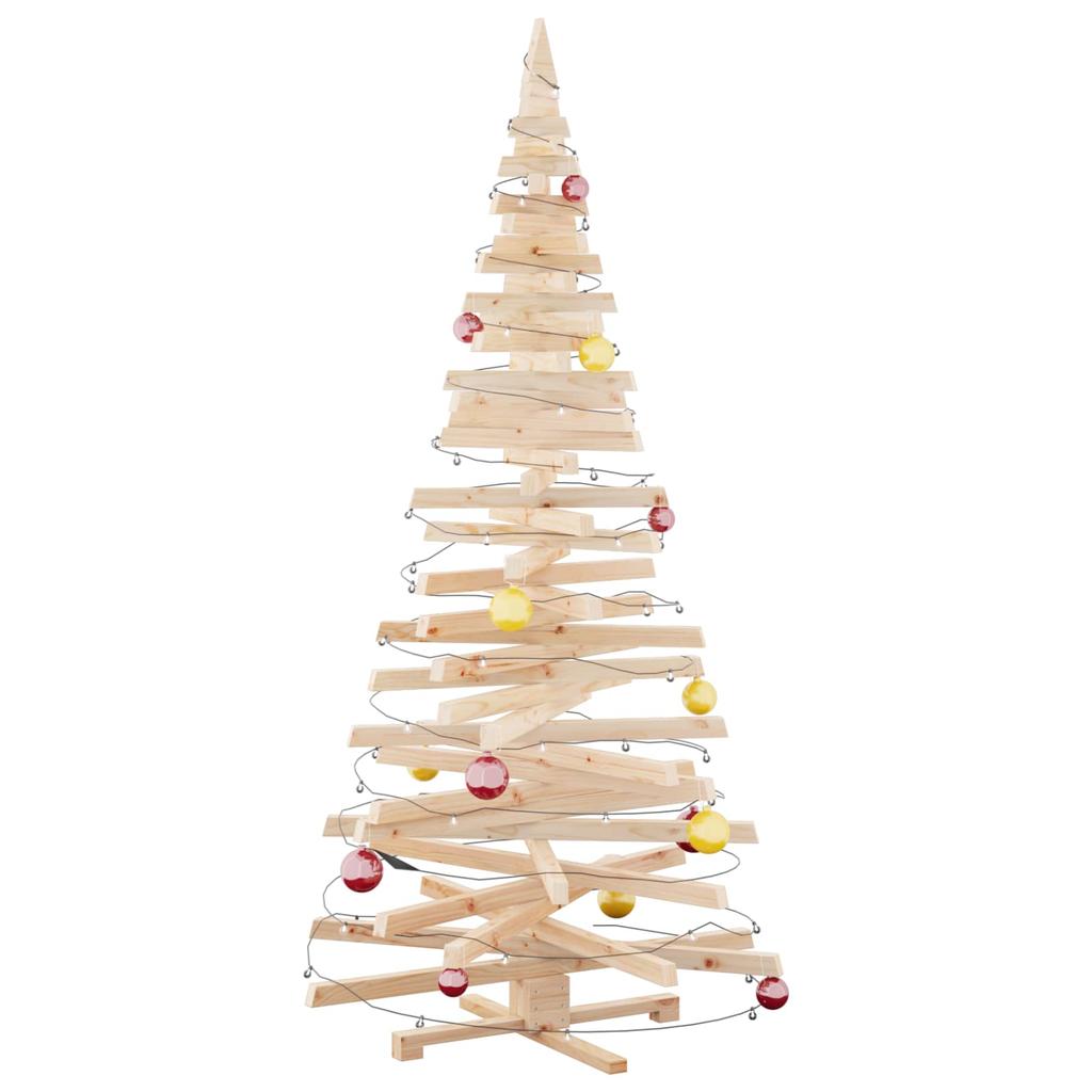 Christmas Trees with Stand Natural 210 cm Solid Wood Pine