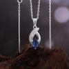 Классический кулон в форме натуральной груши 4*6 мм с кианитом, ожерелье из серебра 925 пробы, изысканное ювелирное изделие для банкета и повседневной носки для женщин