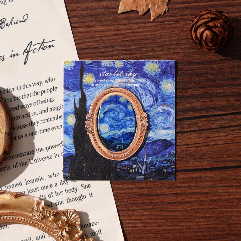 Art Book Marker Vintage Oil Painting Bookmark Gold Plated Bookmark Retro Vintage Metal Bookmark For Fridge Magnet Gift For Book