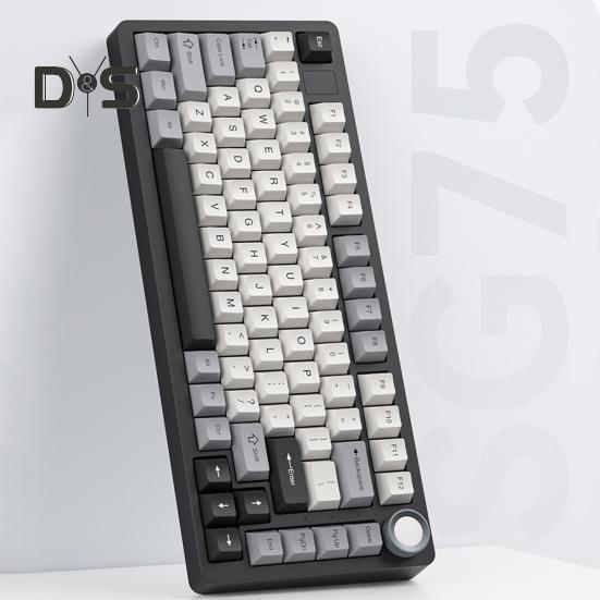 Механическая клавиатура Совместимость с Bluetooth/2.4G/Type-C Проводное подключение Трехрежимное подключение Полноразмерная клавиатура с возможностью горячей замены 81 клавиша