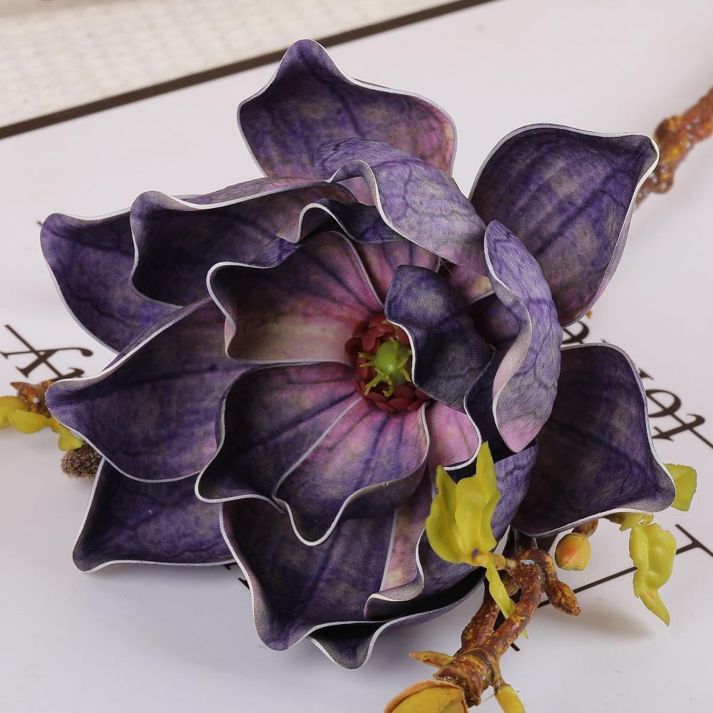 Искусственная ветка магнолии, Искусственные цветы орхидеи с эффектом реального прикосновения, Декор для сада на открытом воздухе