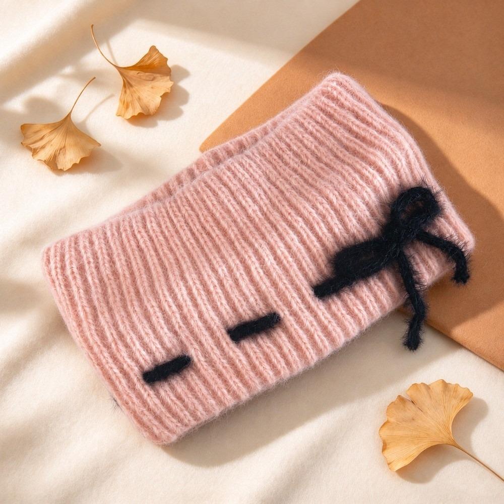 Fabric Knitted Headband Cat Pattern Wide Hair Wrap Chic Elastic Hair Band Daily Wear