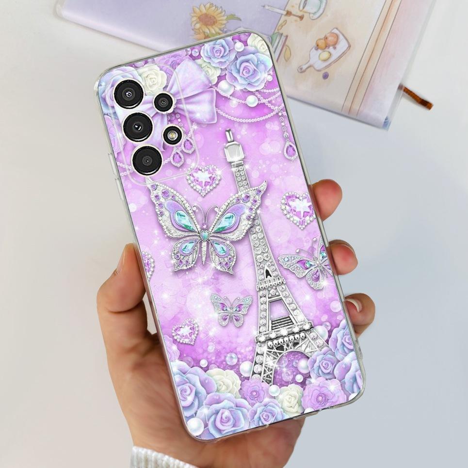 For Samsung A13 M13 M23 M33 Galaxy Case Flowers Butterfly Astronaur Phone Case Back Cover Soft Bumper Samsung Galaxy A13 M23 Bag