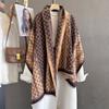 Autumn and Winter New Versatile Imitation Cashmere Scarf High-end Atmosphere Classic Letter Chain Printing Scarf Shawl
