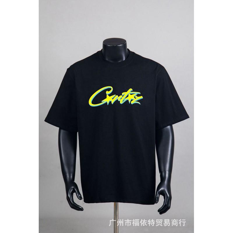 Corteiz Alcatraz Vintage Print T-Shirt Men Women Streetwear Loose Fit Short Sleeve Tee