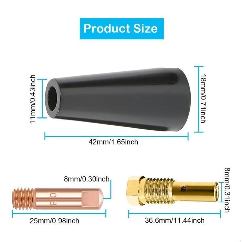 Flux Cores Gasless Nozzle Tips Heat Resistant Replacement Gasless Nozzles