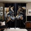 Hd Wolf Totem Decorative Curtain Black Tie Digital Printed Home Decoration Style Living Room Bedroom Curtains Set Of 2 Made Polyester Great Decor