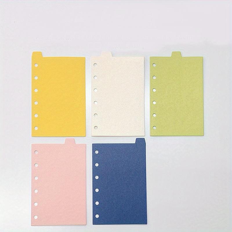 20pcs A7 Binder Dividers Multicolor PP Planner Inserts Index Tabs Loose Leaf Binders Accessories Refill Category Page Tab Indexing