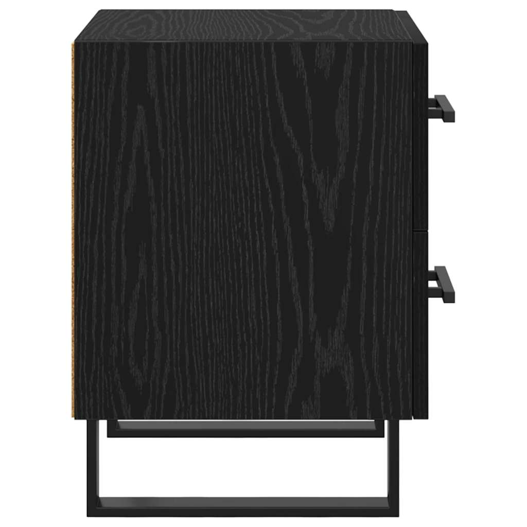 Nightstand 2 pcs Black Oak Effect 40 x 35 x 47.5 cm