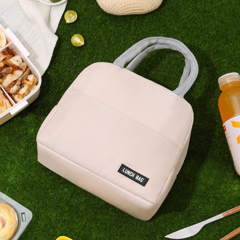Сплошная саржевая сумка Bento, портативная изоляционная сумка, школьная, офисная, для офисных работников, сумка для обеда, многофункциональная сумка для пикника
