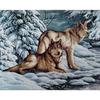 5D DIY Diamond Painting Wolf Cross Stitch Kit Mosaic Picture Rhinestones for Needlework Decor